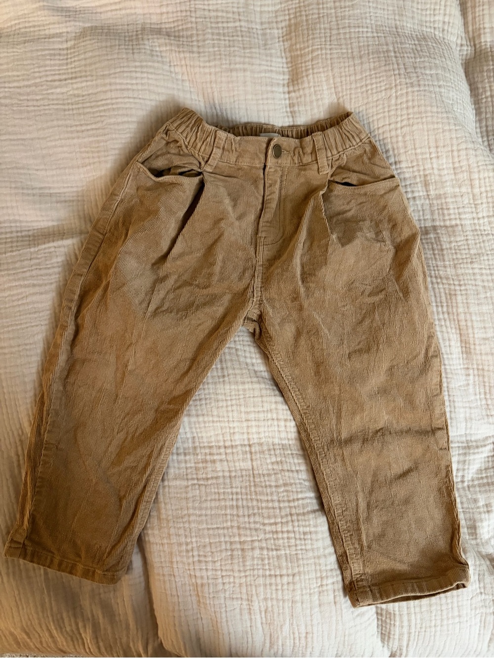 Jamie Kay Tan Corduroy Pull-On Kids Pants